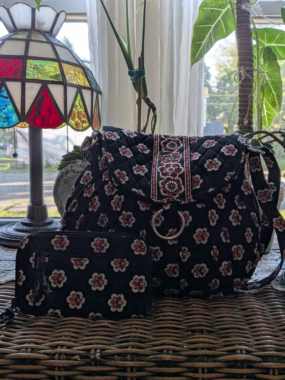 Vera Bradley Pirouette Saddle Up (Retired) Crossbody Bag with Matching Wallet